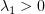 $ \lambda_1 >0 $