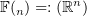 $ \F(\lebz_n)=:\Leb(\R^n) $