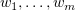 $ \be_1,\ldots,\be_m $