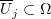 $ \overline U_j\subset \Omega $