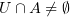 $ U\cap A\neq \emptyset $
