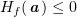 $ H_f(\aa)\le 0 $