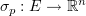 $ \si_p:E\to \R^n $