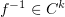 $ f^{-1}\in C^k $