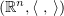$ (\R^n,\is{\ }{\,}) $