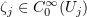 $ \zeta_j\in C_0^\infty (U_j) $