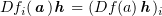 $ Df_i(\aa)\hh=(Df(a)\hh)_i $