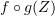 $ f\circ g(Z) $