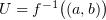 $ U=f^{-1}\bigl((a,b)\bigr) $