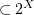 $ \G \subset 2^X $