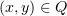 $ (x,y)\in Q $