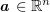 $ \aa\in \R^n $
