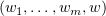 $ (\be_1,\ldots,\be_m,\be) $