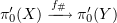 $ \pi_0'(X)\arr {f_\#} \pi_0'(Y) $