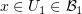 $ x\in U_1\in\sB_1 $
