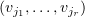 $ (\al_{j_1},\ldots,\al_{j_r}) $