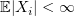 $ \E|X_i|<\infty $