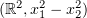 $ (\R^2,x_1^2-x_2^2) $