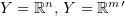 $ Y=\R^n,\, Y=\R^m' $