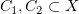 $ C_1, C_2\subset X $