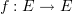 $ f:E\to E $