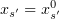 $ x_{s'} = x_{s'}^0 $