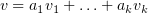 $ \al=a_1\al_1+\ldots+a_k\al_k $