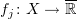 $ f_j\colon X\to\overline\R $