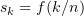 $ s_k=f(k/n) $