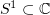 $ S^1\subset\C $