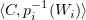 $ \langle C, p_i^{-1}(W_i)\rangle $