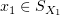 $ x_1\in S_{X_1} $