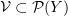 $ {\cal V}\subset\sP (Y) $