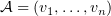$ \A=(\al_1,\ldots,\al_n) $