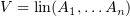 $ V=\lin(A_1,\ldots A_n) $