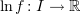$ \ln f\colon I\to \R $