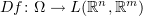 $ Df\colon \Omega\to L(\R^n,\R^m) $