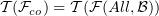 $ \sT(\sF_{co}) = \sT(\sF (All, \sB)) $