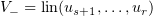 $ V_-=\lin(\ga_{s+1},\ldots,\ga_r) $