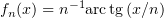 $ f_n(x)=n^{-1}\arctg (x/n) $