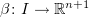$ \beta\colon I\to \R^{n+1} $