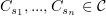$ C_{s_1},...,C_{s_n} \in\sC $