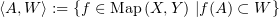 $ \langle A,W\rangle := \{f\in\Map (X,Y) \ | f(A)\subset W\} $