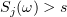 $ S_j(\omega)>s $