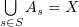 $ \bigcup\limits_{s\in S}A_s = X $