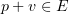 $ p+\al\in E $