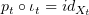 $ p_t\circ \iota_t = id_{X_t} $