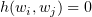 $ h(\be_i,\be_j)=0 $