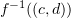 $ f^{-1}((c,d)) $