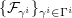 $ \{\F_{\gamma^i}\}_{\gamma^i\in \Gamma^i} $
